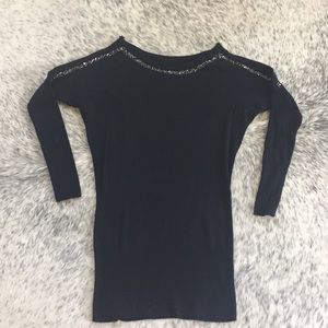 BCBG Cold Shoulder Sweater